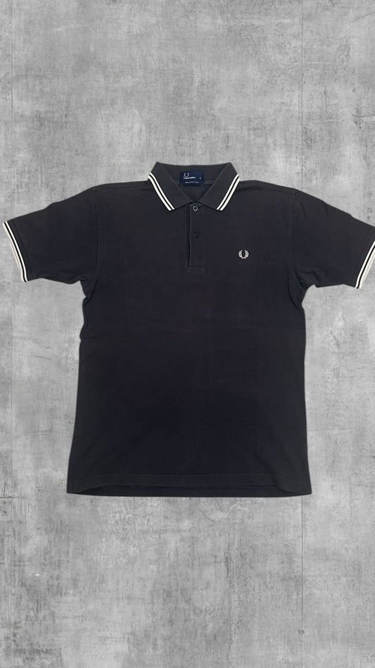 Fred Perry Polo Shirt Dunkelgrau Weiß M