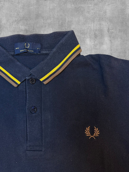 Fred Perry Polo Shirt Schwarzblau Gold M