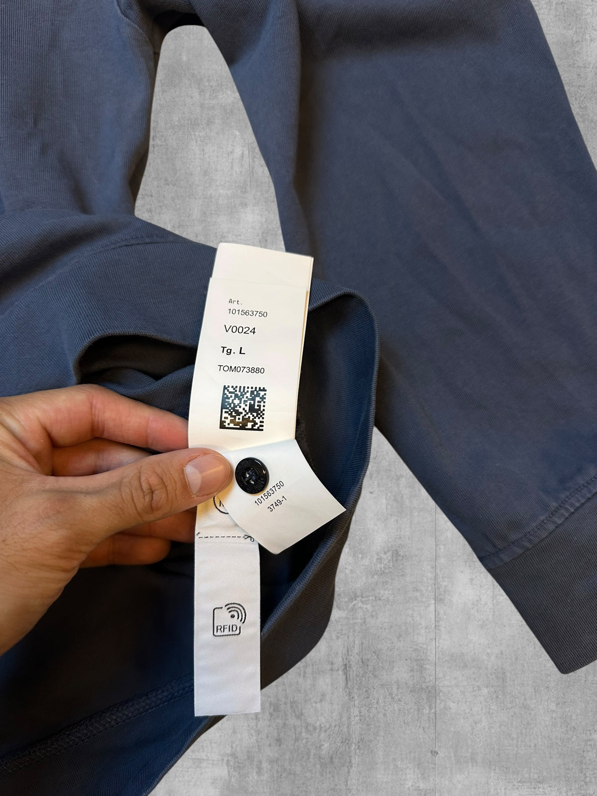 Stone Island Sweatshirt Navy Blue Grey L