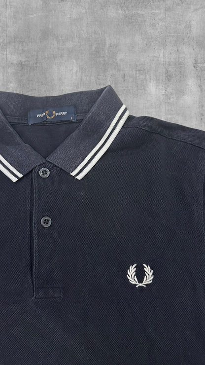 Fred Perry Polo Shirt Schwarz Weiß S