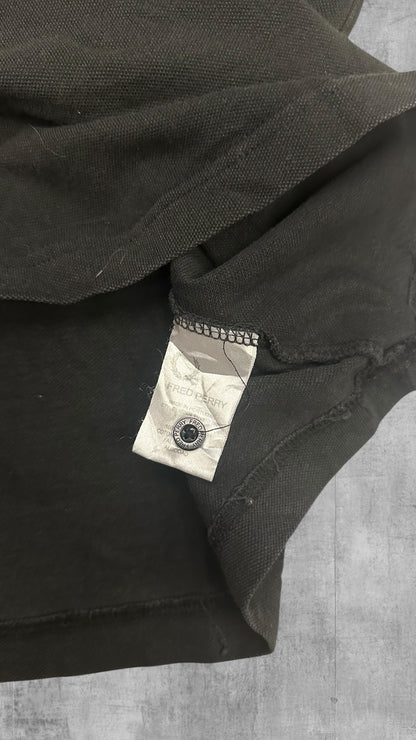 Fred Perry Polo Shirt Schwarz Weiß L