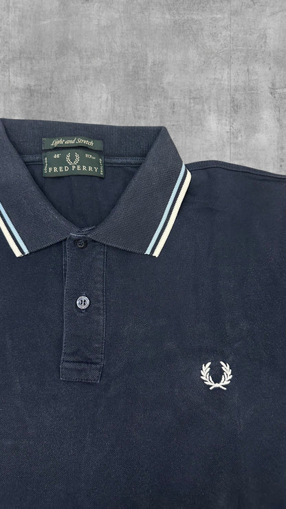 Fred Perry Polo Shirt Schwarzblau Weiß L
