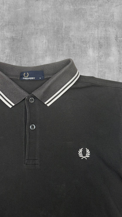 Fred Perry Polo Shirt Schwarz/Grau M