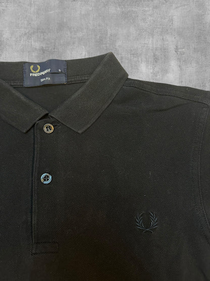 Fred Perry Polo Shirt Black S Slim Fit