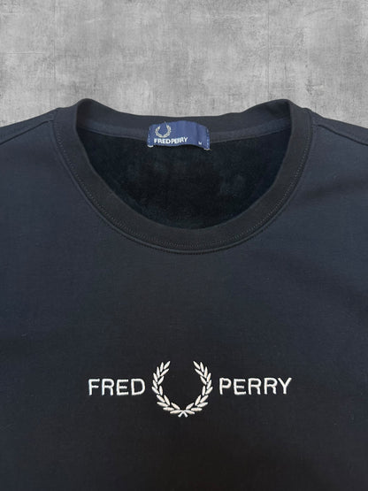 Fred Perry Sweatshirt Schwarz Weiß M