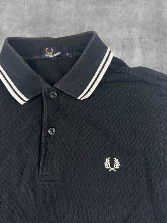 Fred Perry Polo Shirt Schwarz Weiß S