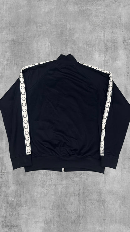 Fred Perry Trainingsjacke Taped Schwarzblau Weiß L