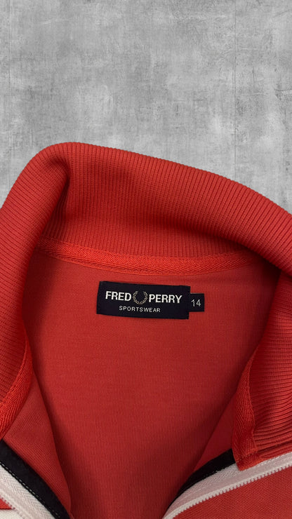 Fred Perry Trainingsjacke Rot Weiß Schwarzblau Damengröße L Herren S-M