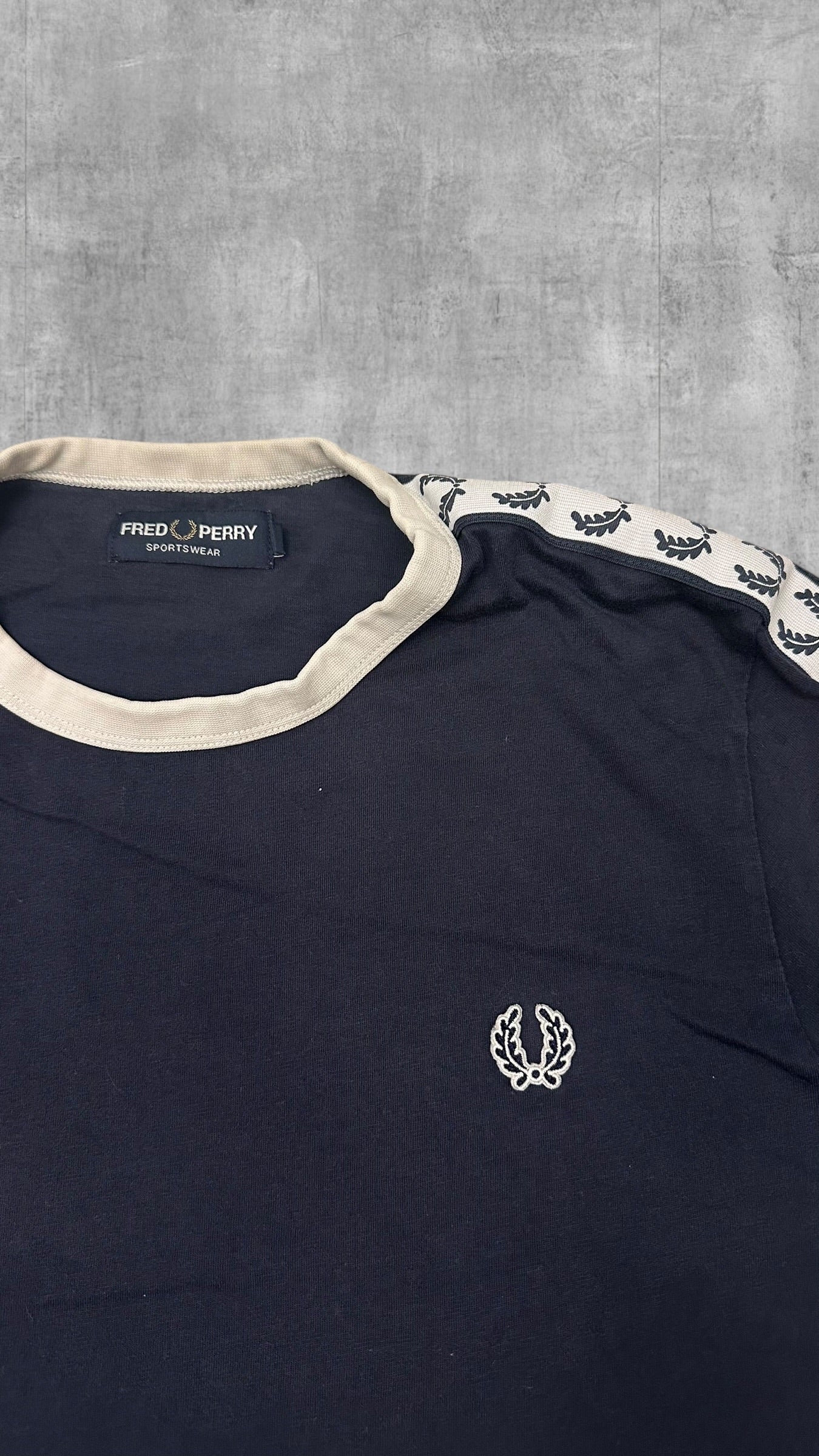 Fred Perry Vintage T-Shirt Taped Navy Blau S