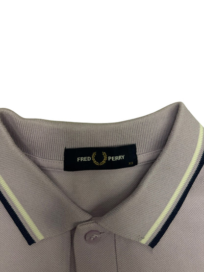 Fred Perry Polo Shirt Flieder Schwarz XS
