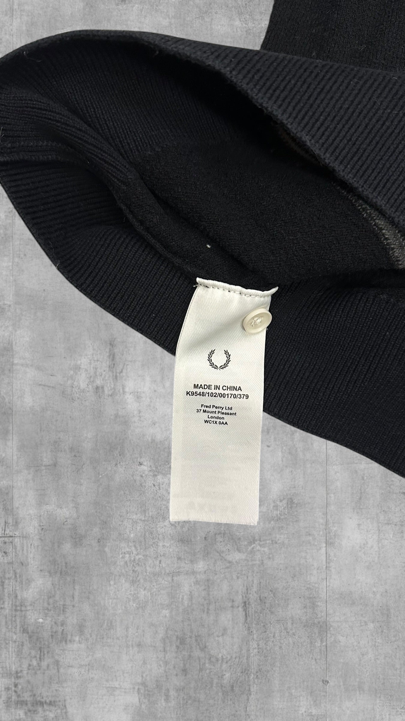 Fred Perry Polo Shirt Schwarz Weiß L