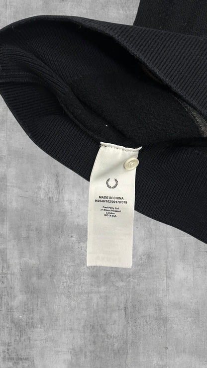 Fred Perry Polo Shirt Schwarz Weiß L