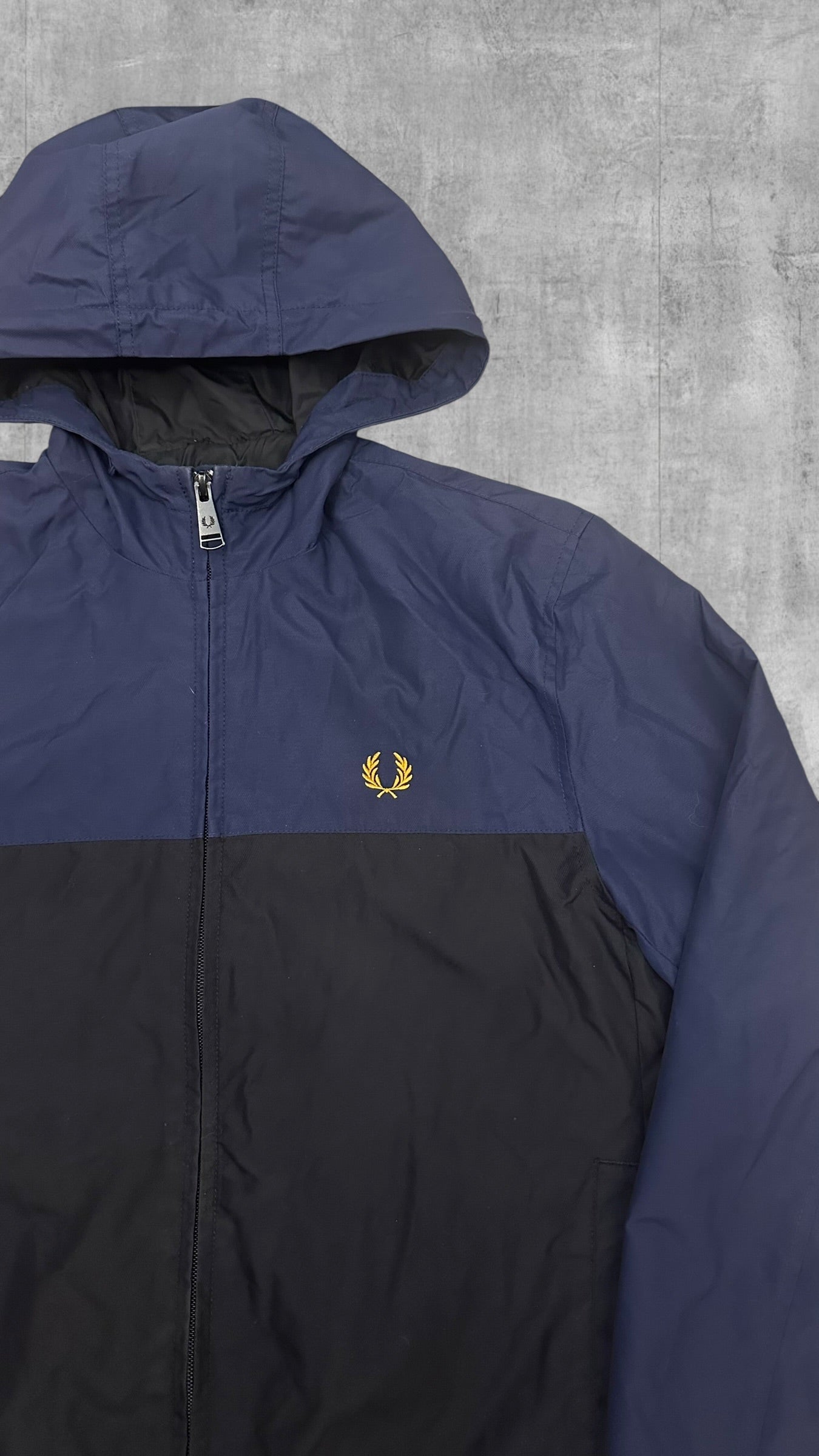 Fred Perry Regenjacke, Übergangsjacke Navy Blau Schwarz S