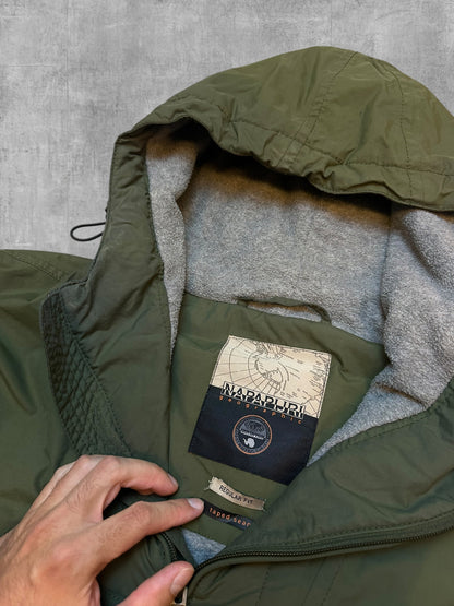 Napapijri Windbreaker Gefüttert Regenjacke Khaki Grün L