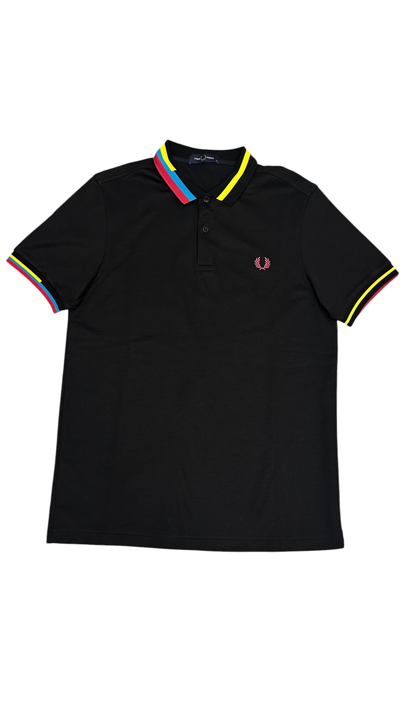 Fred Perry Polo Shirt Schwarz Bunt M