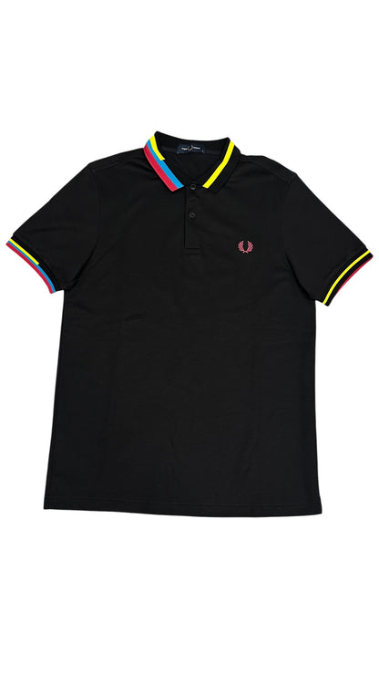 Fred Perry Polo Shirt Schwarz Bunt M