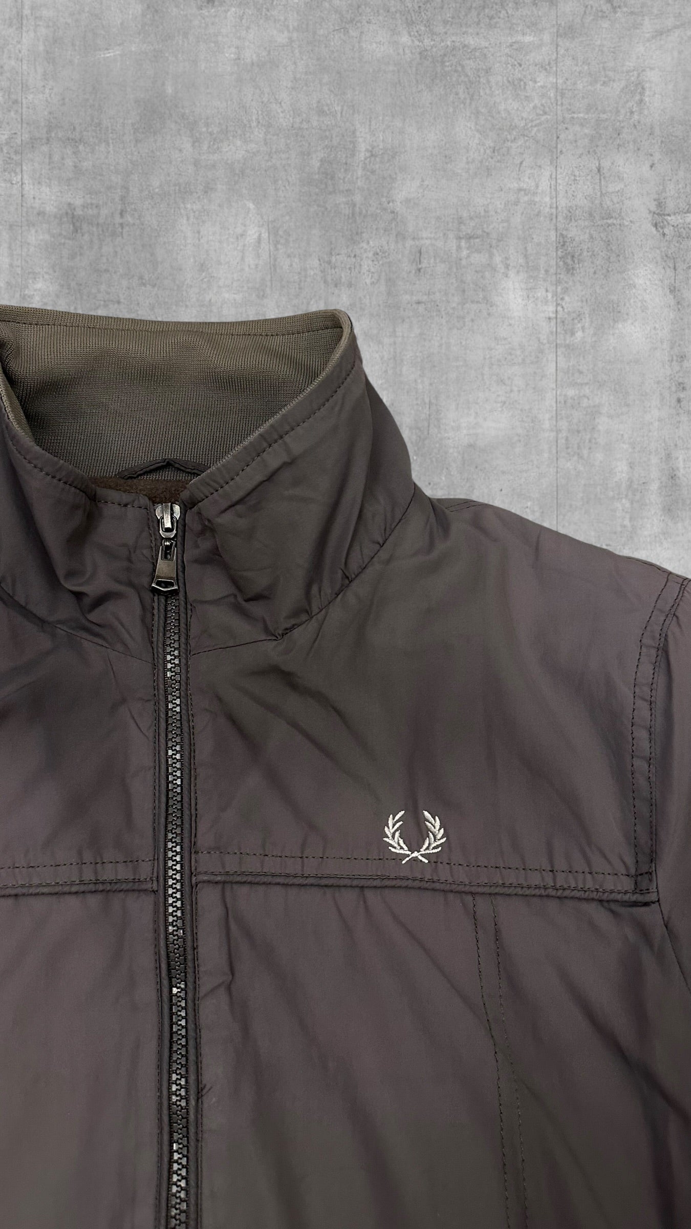 Vintage Fred Perry Bomberjacke Regenjacke Grau M