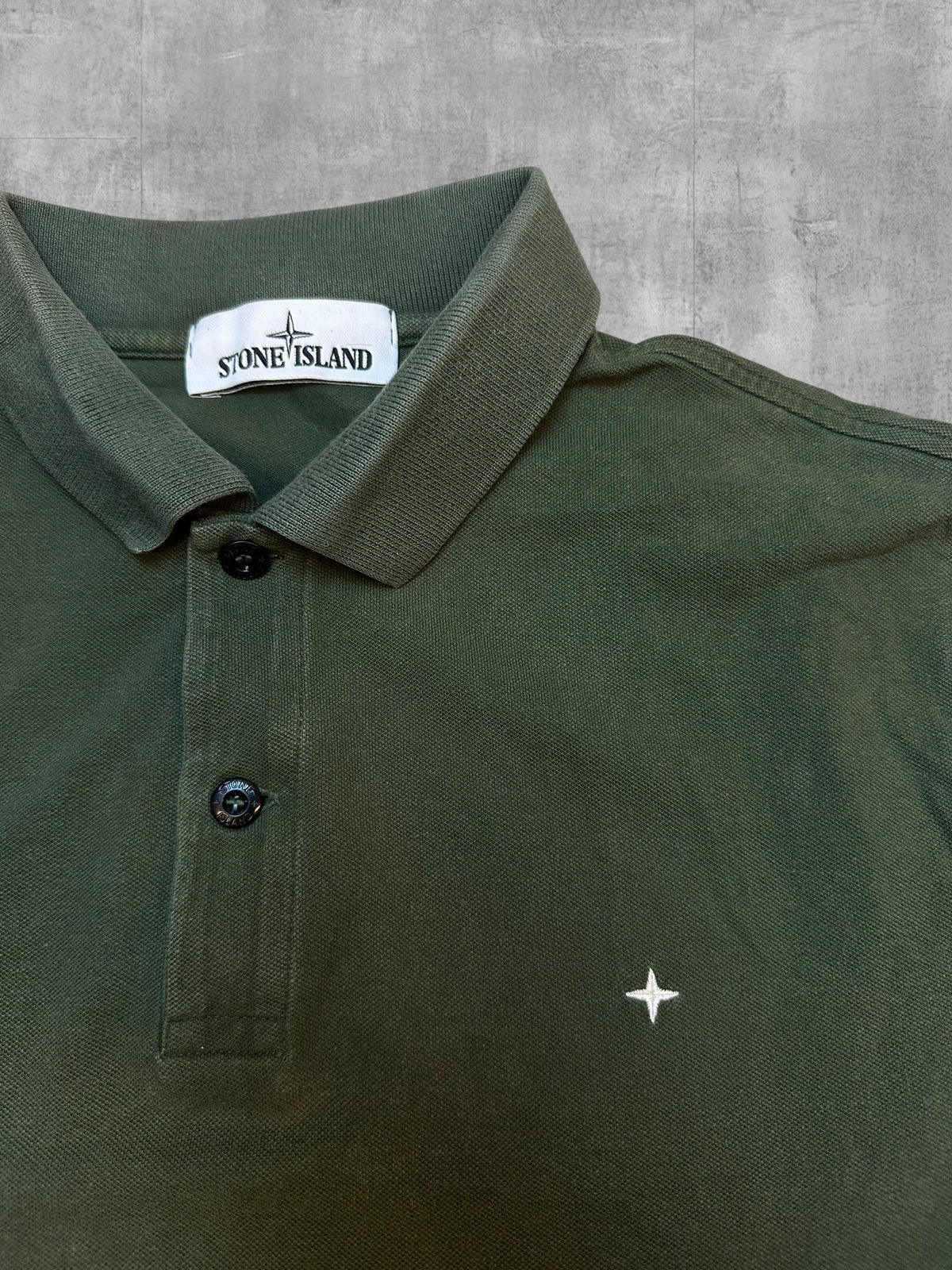Stone Island Polo Shirt Olivgrün L