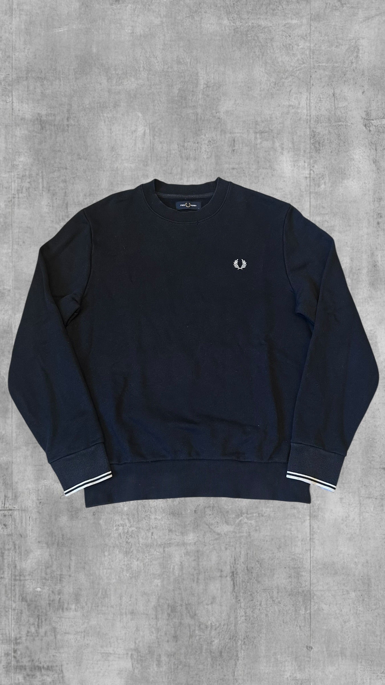 Fred Perry Sweatshirt Schwarz L