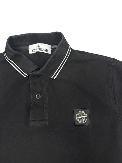 Stone Island Polo Shirt Schwarz Weiß M Slim Fit