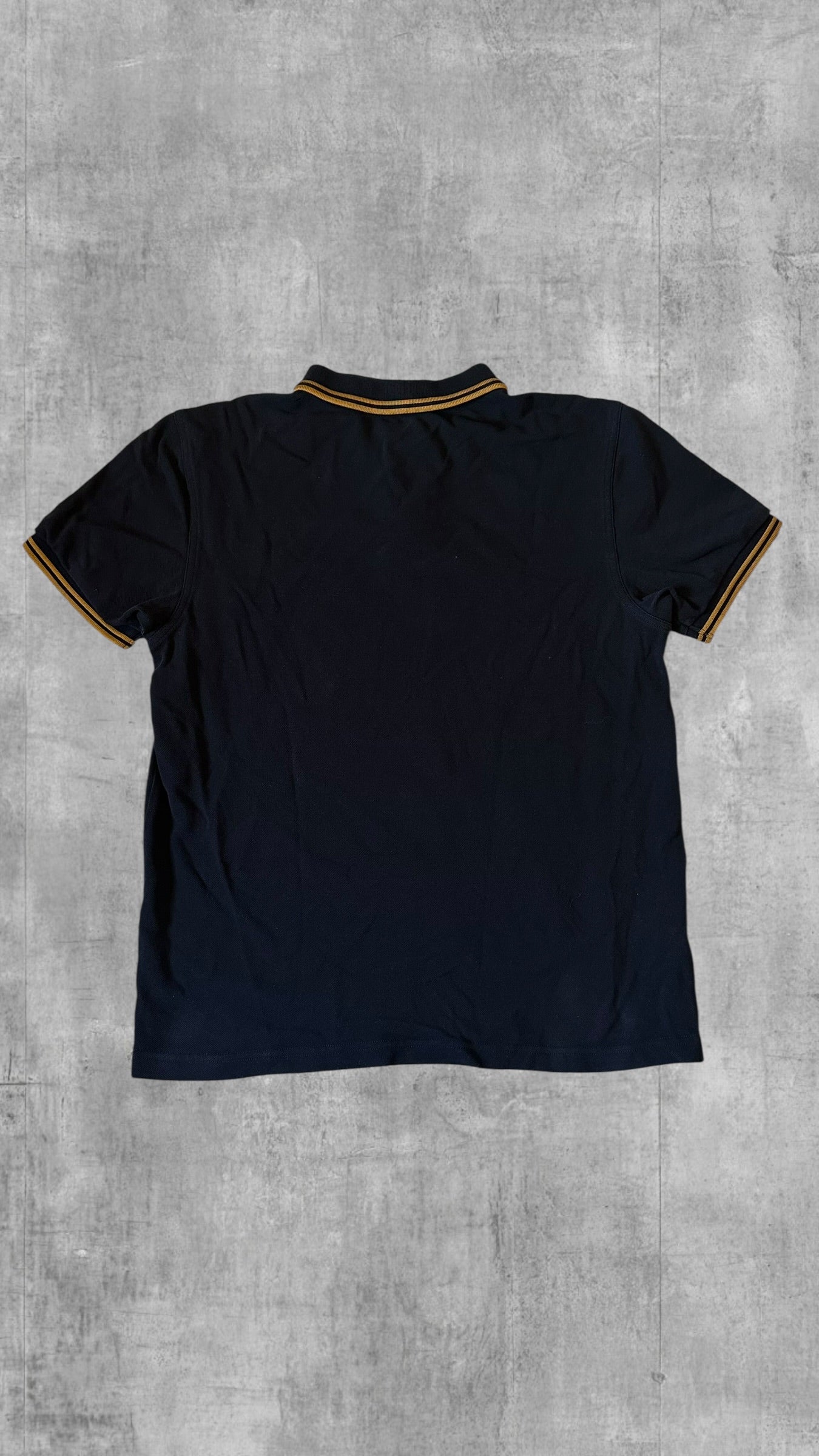Fred Perry Polo Shirt Schwarz Gold M