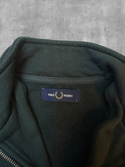 Fred Perry Half / Quarter zip Pullover Dunkelgrün S