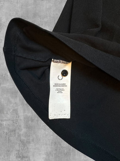 Fred Perry Polo Shirt Black White XXL