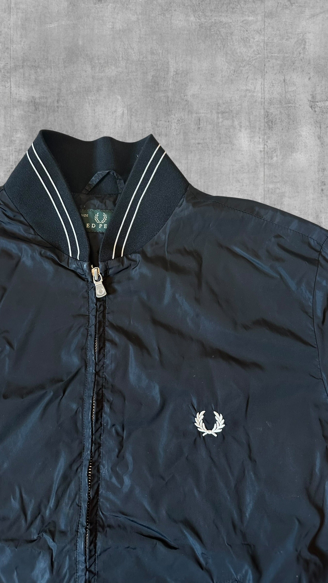 Fred Perry Windbreaker Regenjacke Schwarz M