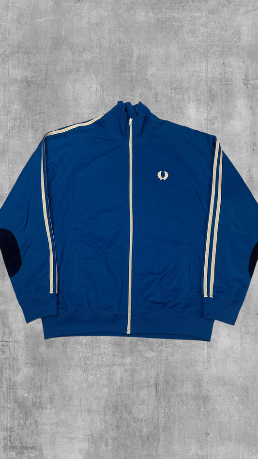 Fred Perry Vintage Trainingsjacke Taped Blau Weiß L