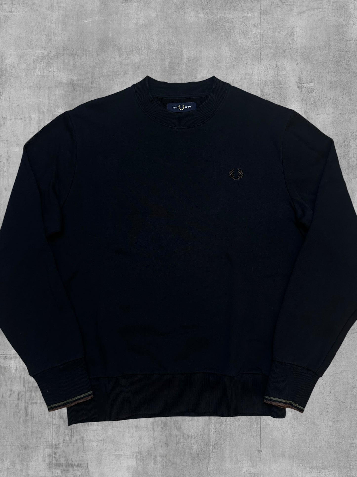 Fred Perry Sweatshirt Schwarz Bronze M