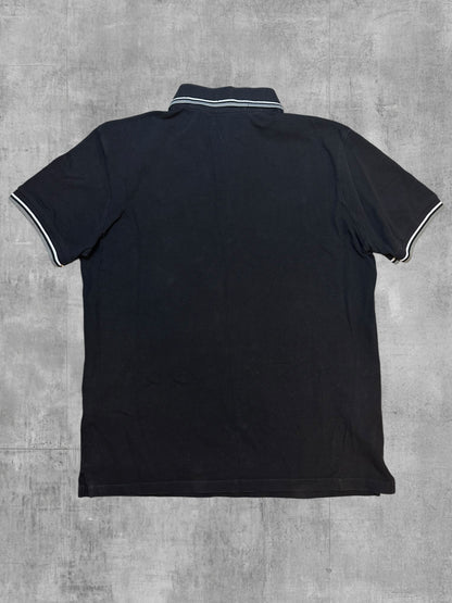 Fred Perry Vintage Polo Shirt Schwarz Grau Weiß M