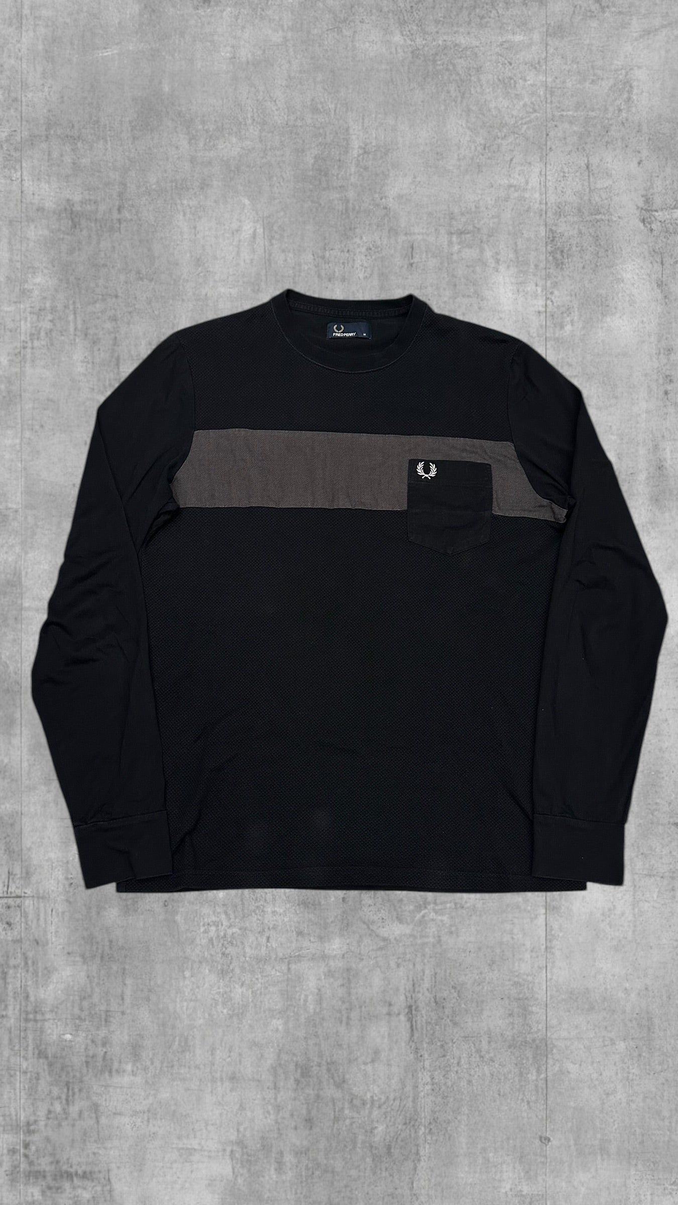 Fred Perry Longsleeve (dünnes Sweatshirt) Schwarz M