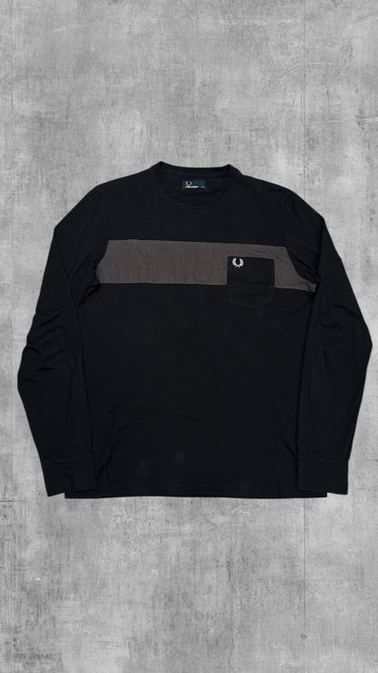 Fred Perry Longsleeve (dünnes Sweatshirt) Schwarz M