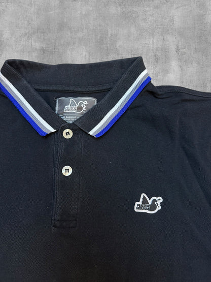 Peaceful Hooligan Polo Shirt Schwarz Blau Weiß XL