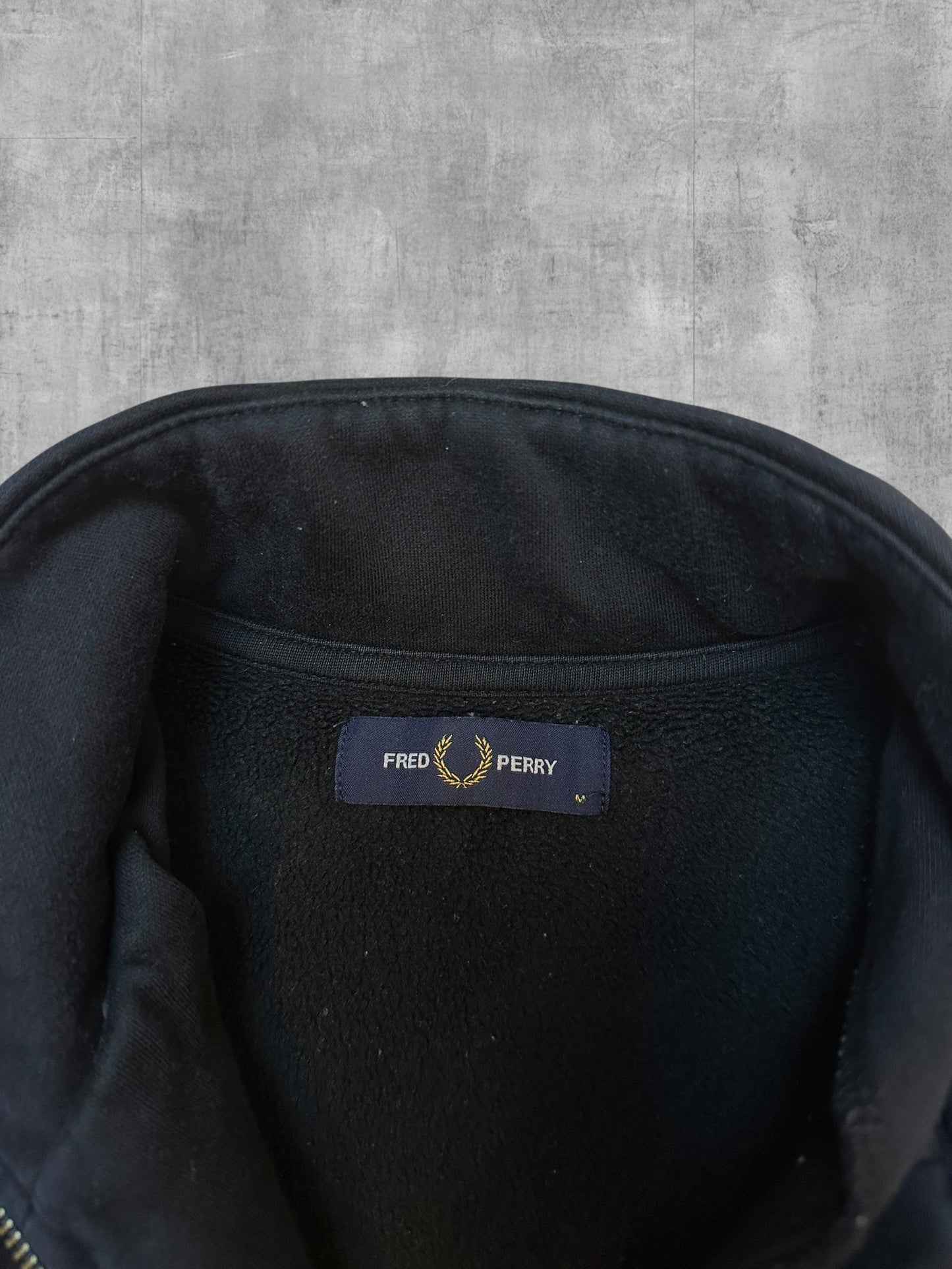 Fred Perry Half Quarter zip Pullover Schwarz M