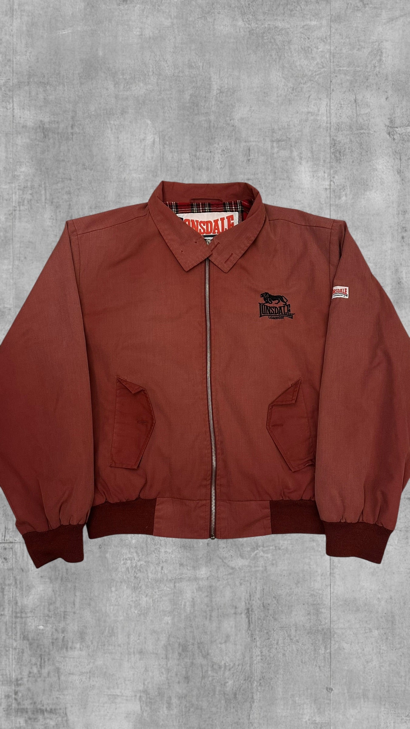 Lonsdale London Harrington Jacke Weinrot L