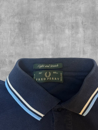 Fred Perry Polo Shirt Navy Blau Weiß S