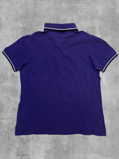 Fred Perry Polo Shirt Lila Weiß Schwarz S