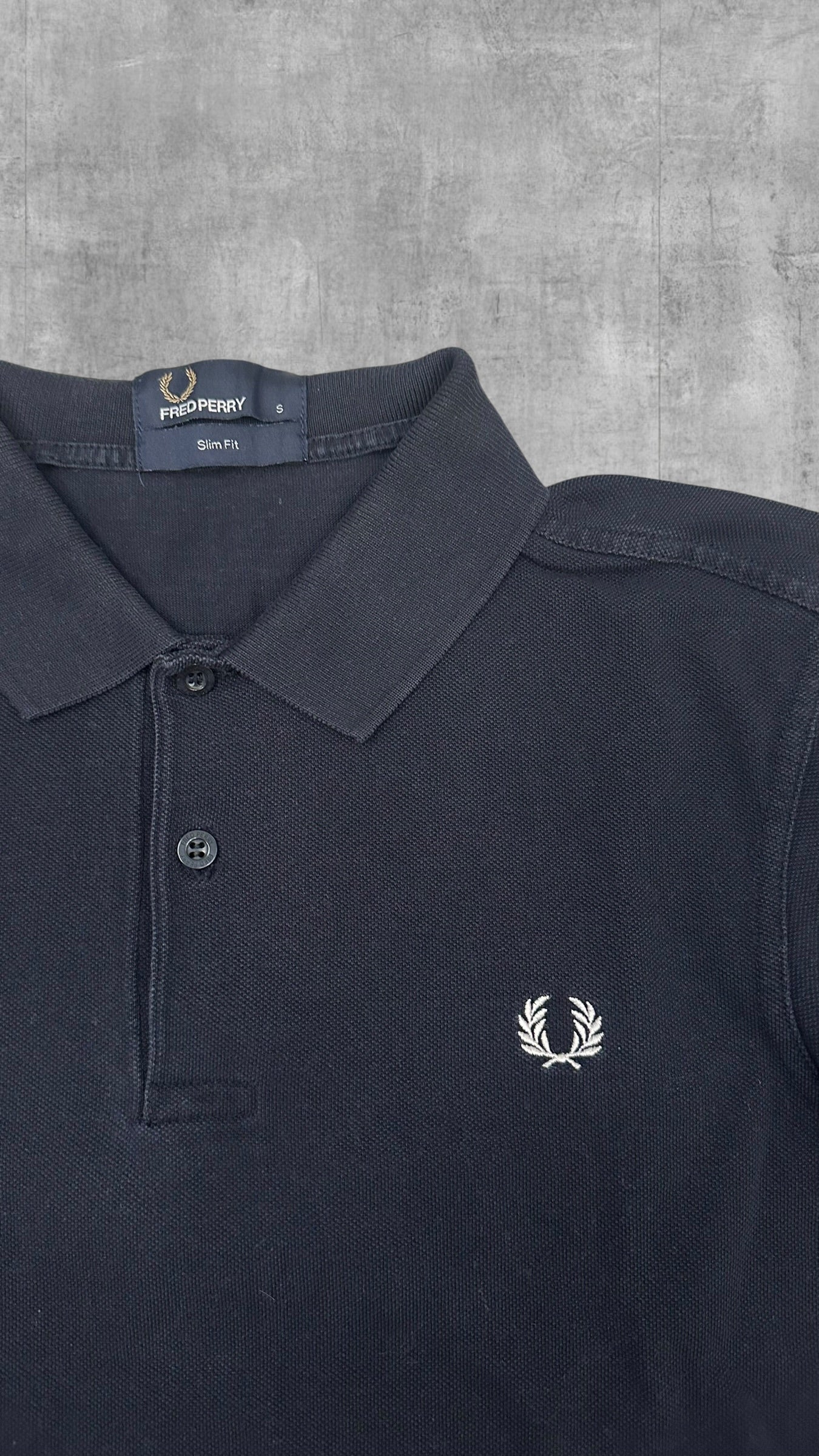 Fred Perry Polo Shirt Schwarz S Slim Fit