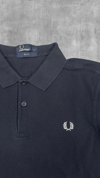 Fred Perry Polo Shirt Schwarz S Slim Fit