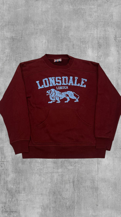 Lonsdale London Sweatshirt Weinrot M