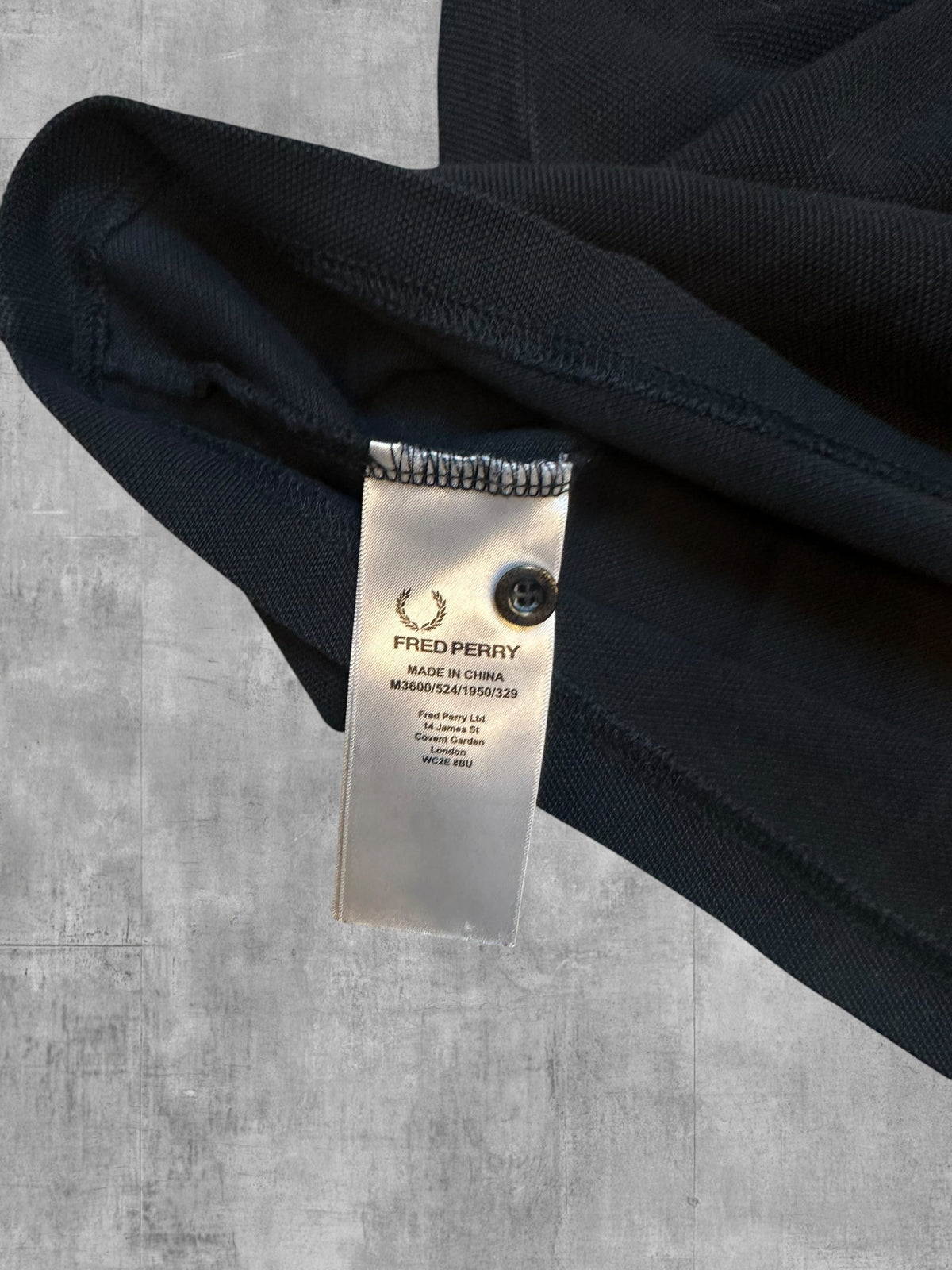 Fred Perry Polo Shirt Black White M