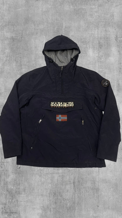 Napapijri Windbreaker gefüttert Regenjacke Navy Blau XL