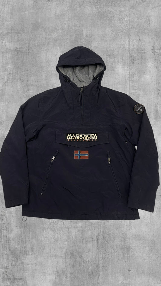 Napapijri Windbreaker gefüttert Regenjacke Navy Blau XL