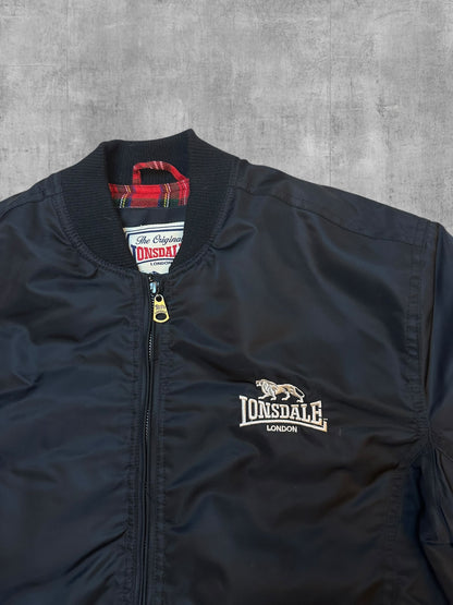 Lonsdale London Bomber Harrington Jacke Schwarz M