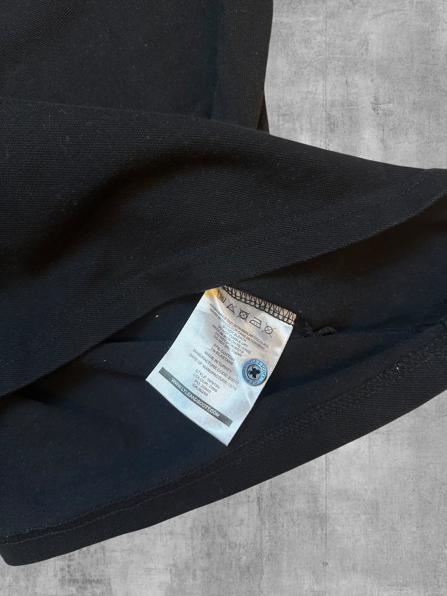 Lyle & Scott Polo Shirt Schwarz L Slim Fit