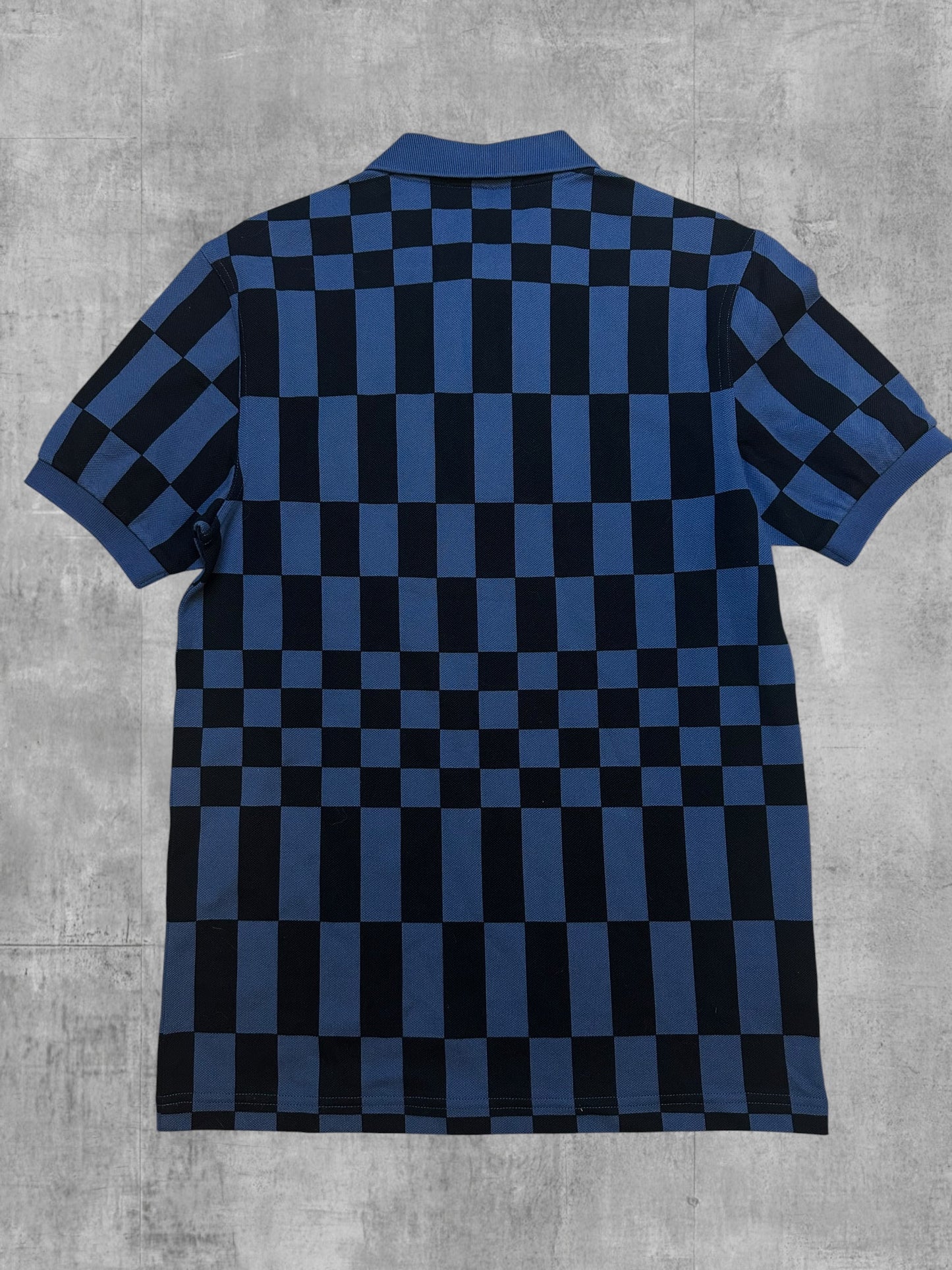 Fred Perry Polo Shirt Schwarz Blau Karriert S