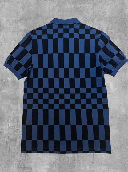 Fred Perry Polo Shirt Schwarz Blau Karriert S