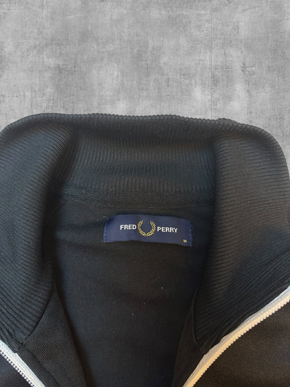 Fred Perry Trainingsjacke Taped Schwarz Weiß M