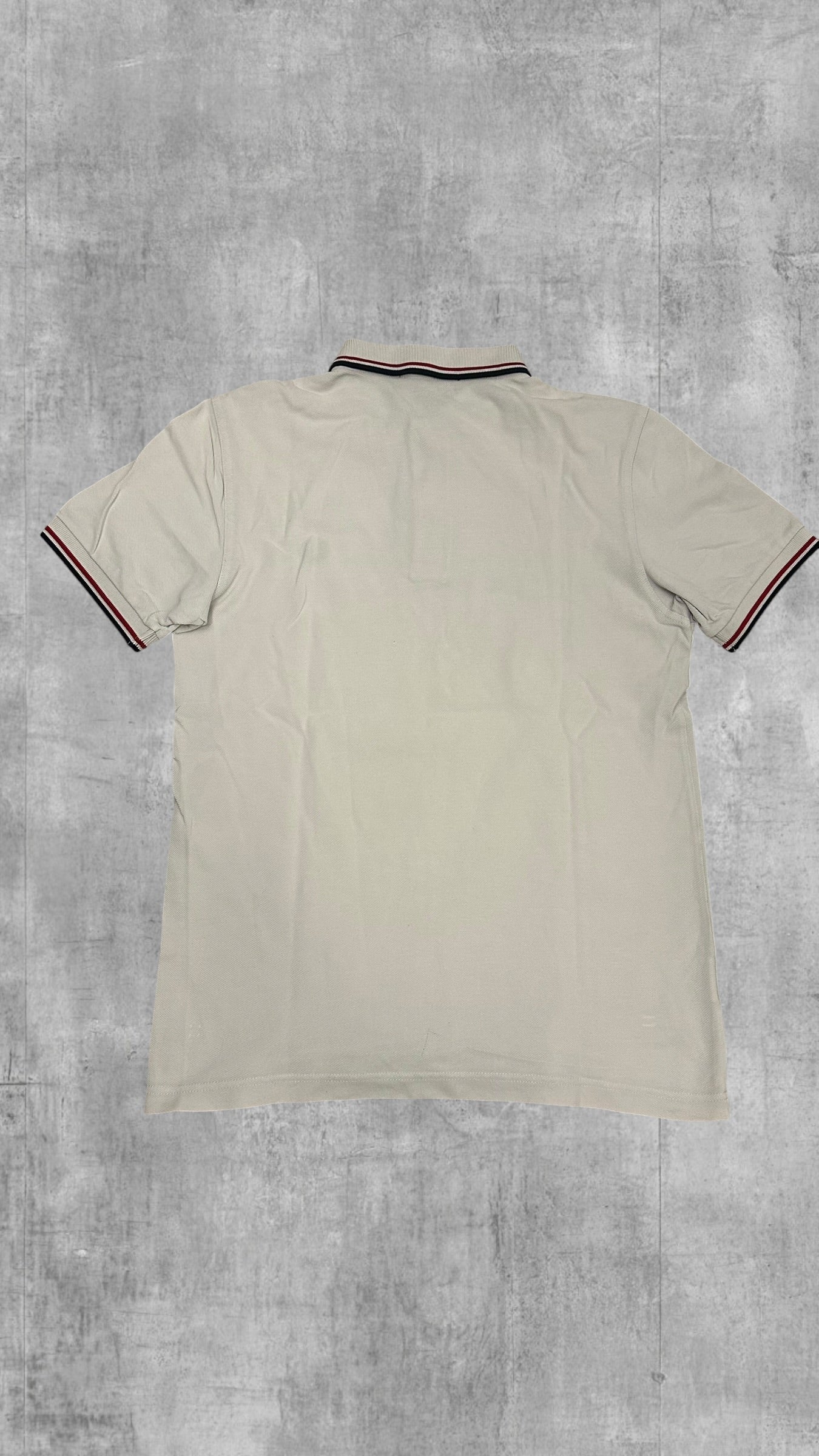 Fred Perry Polo Shirt Weiß Schwarz Rot S